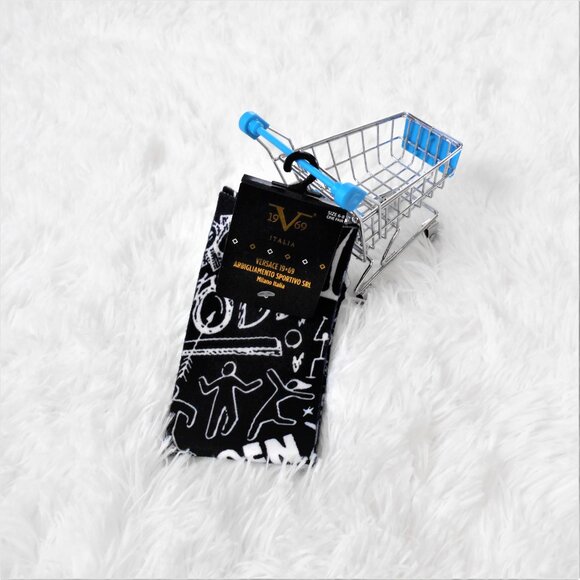 Versace Boys Socks Black White 1969 Size 6-8 Abbigliamento Sportivo SRL - Picture 8 of 9